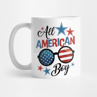 All American Boy Patriotic US Flag July 4th Mug